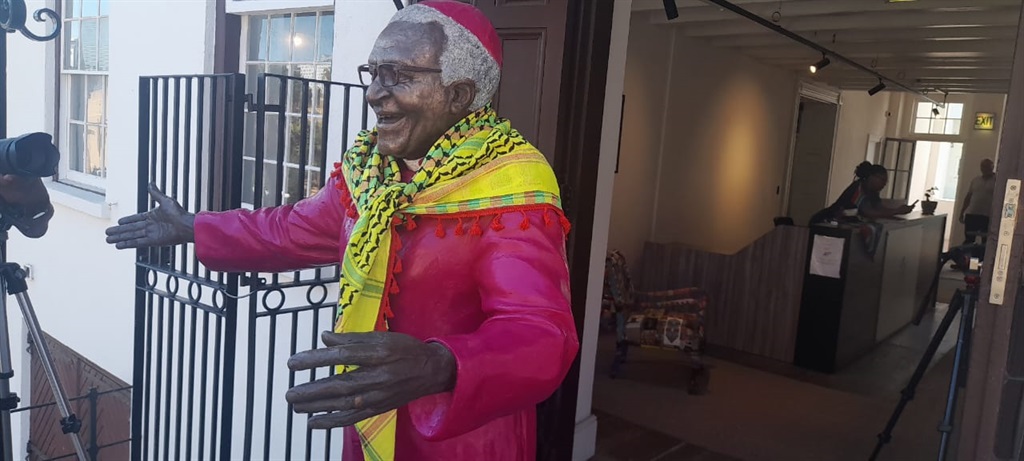 The statue of Desmond Tutu has been installed at t
