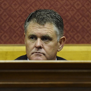 Jason Rohde is cross-examined during his trial for the murder of his wife Susan Rohde at the Western Cape High Court on May 31, 2018. Picture: Gallo