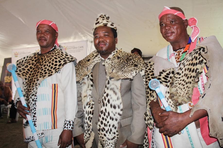 Chief Ayanda Ndamase, King Ndamase Ndamase and Chief Andile Ndamase. Picture: Ziyanda Zweni
