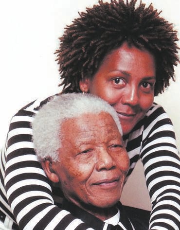 Ndileka Mandela and Nelson Mandela