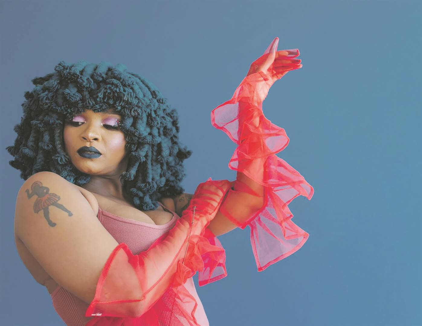Moonchild Sanelly shared a screengrab (inset) of how her track is doing internationally.