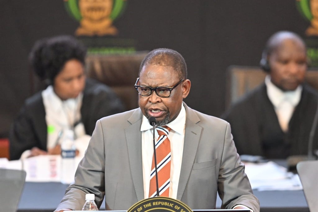Finance Minister Enoch Godongwana tabling the 2022 Medium-term Budget Policy Statement. 