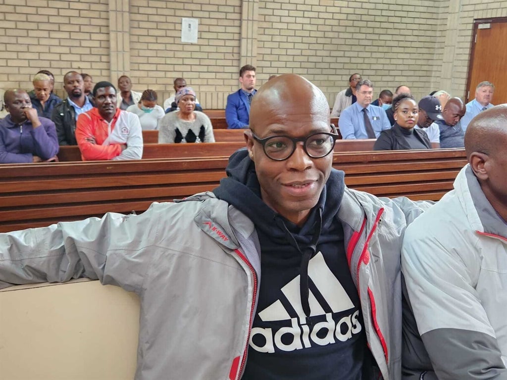 Matshela Koko and seven others appear at the Middelburg magistrates court on corruption charges. 