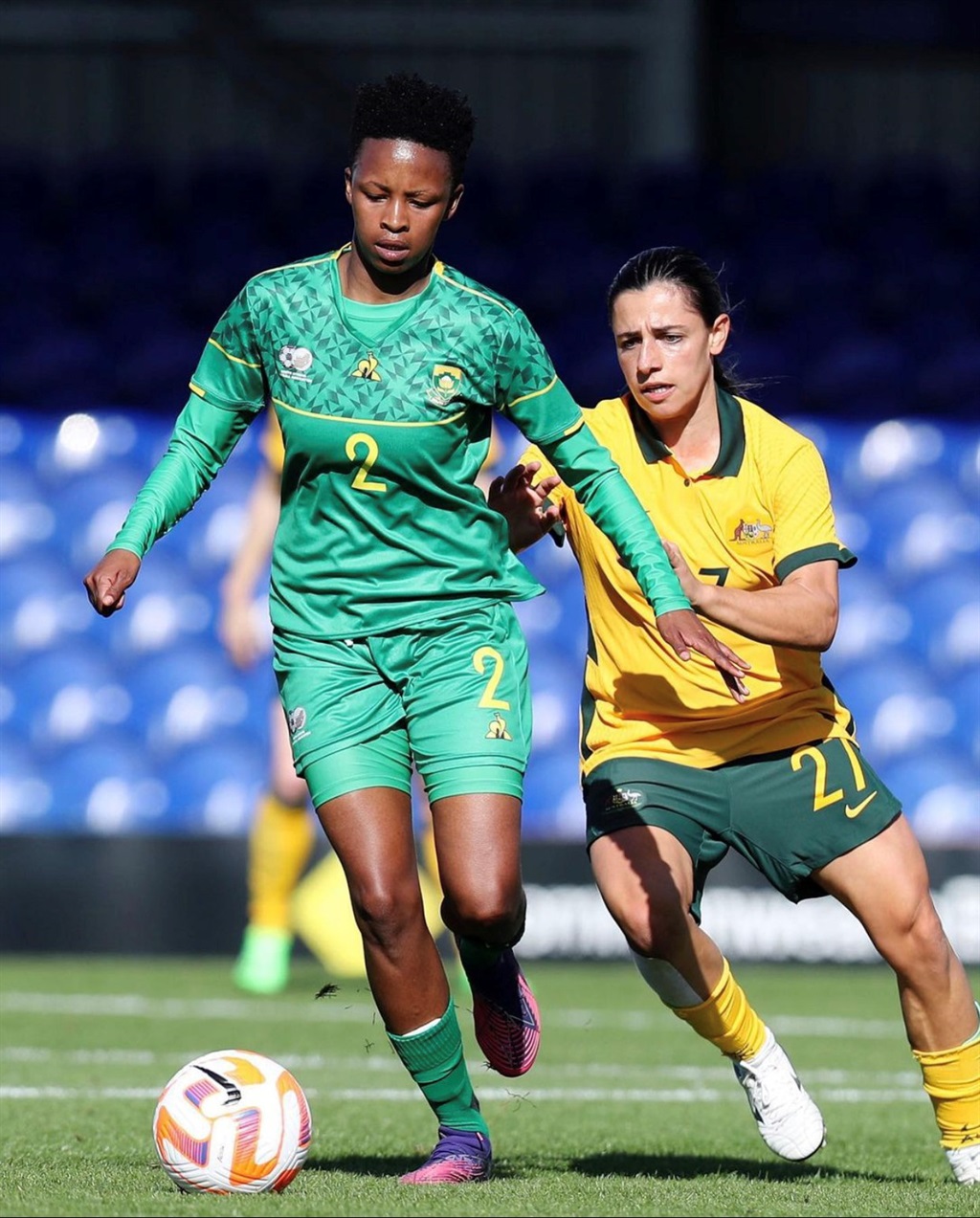 Thato Letsoso in action for Banyana against Austra