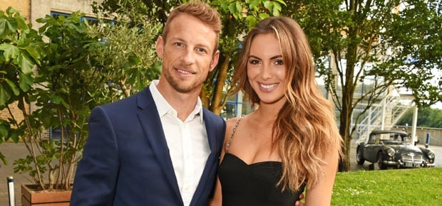 Jenson Button and Brittney Ward. (Photo: Getty Images)