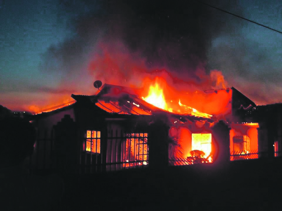 Angry villagers burnt down a house they believe belongs to the mother of the man accused of killing young Nokubonga Nonyane. 