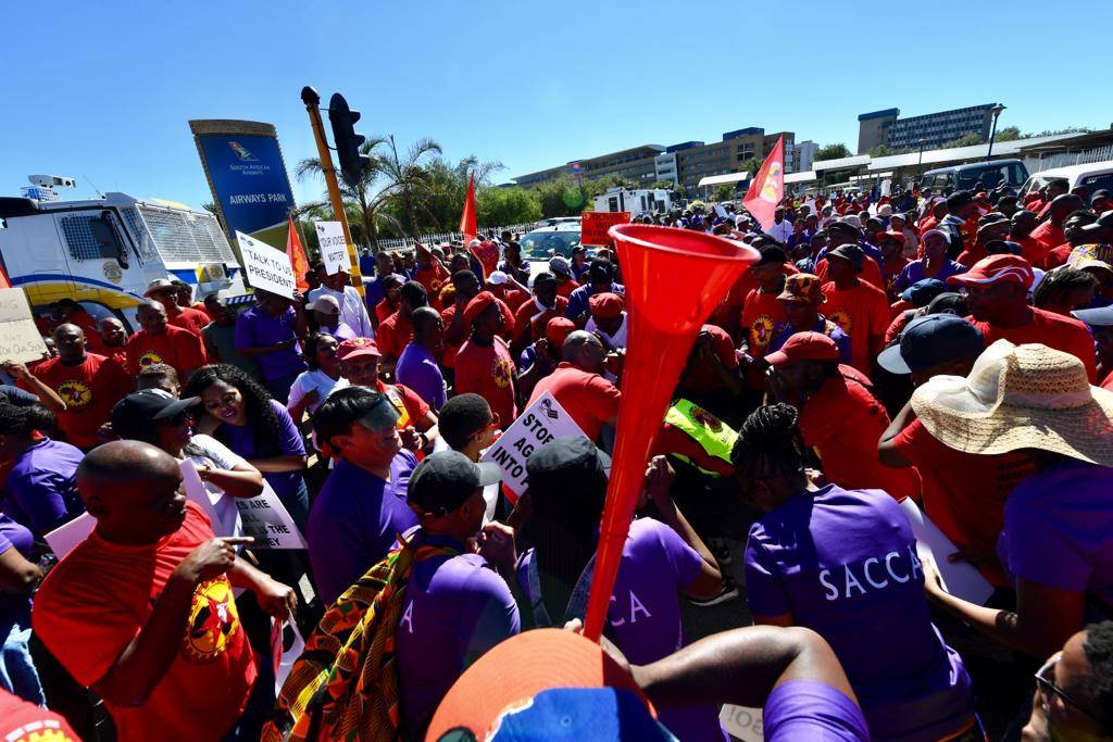 Union members currently embarking on a strike stand to lose their income after the airways announced a “no work no pay principal. Picture: Felix Dlangamandla