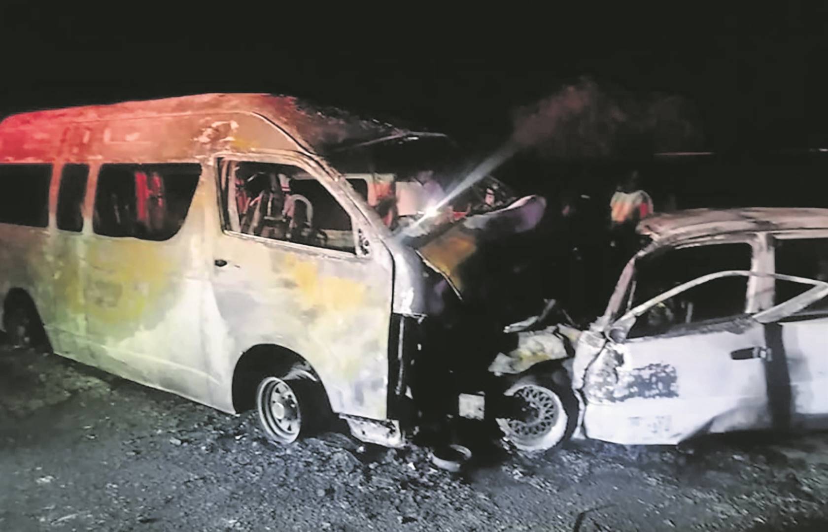 The scene of the crash on Wembezi Road near Estcourt, where eight people lost their lives. 