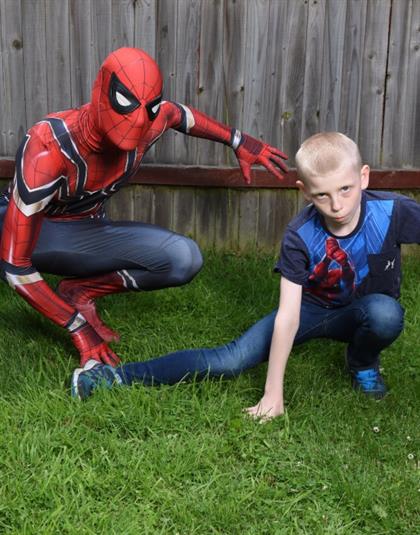 Single dad transforms into Spider-Man to help autistic son | You