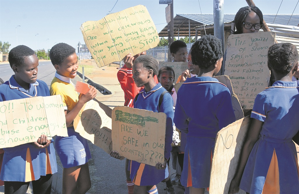 The youth marched from Slovo to Winterveld to raise awareness about the ill-treatment of women and children.Photo by Morapedi Mashashe
