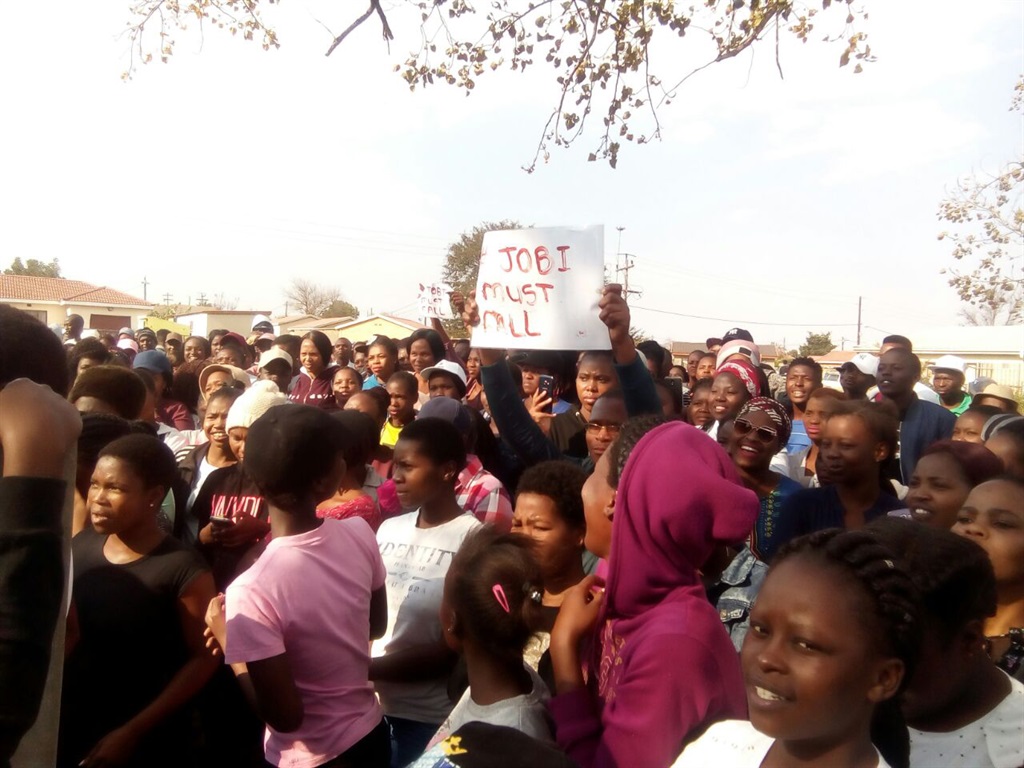 Students protest at the Amajuba technical and vocational education and training college earlier this year. Picture: Supplied