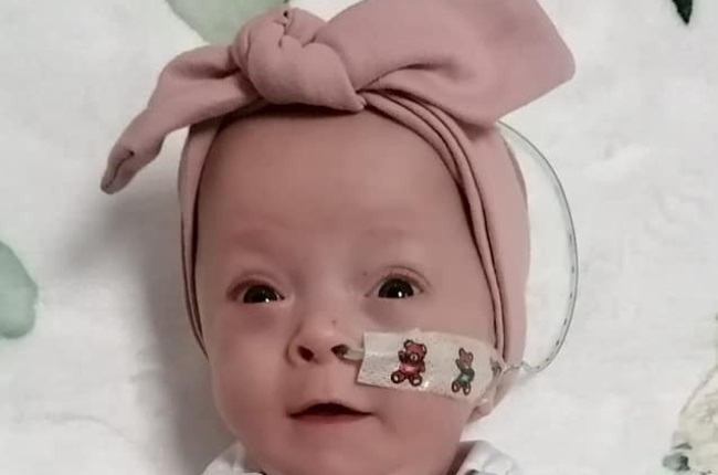 Baby Marné Muller was born two months premature and ended up spending seven months in hospital. (PHOTO: Facebook/Hemelse Perels NPC)