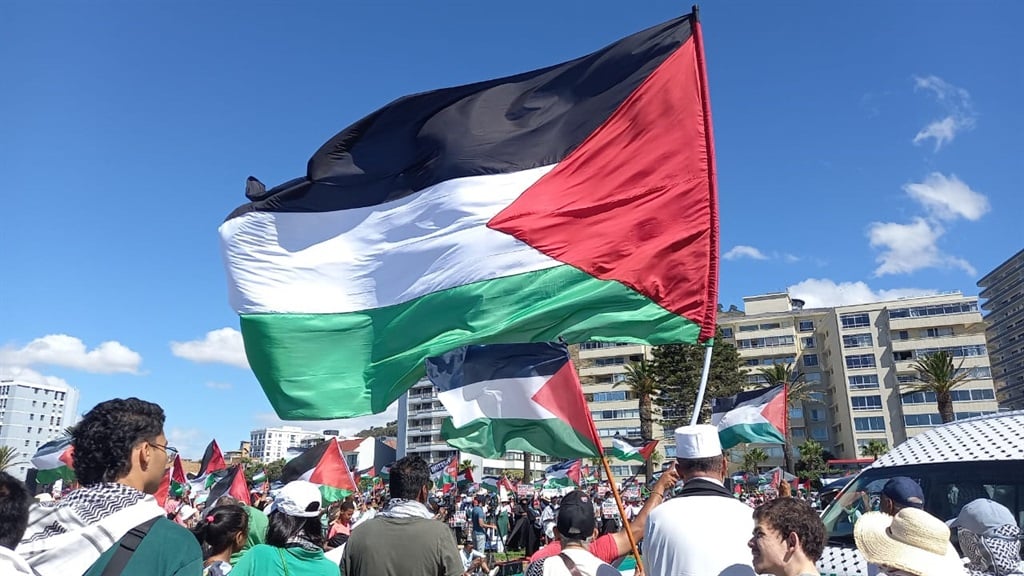 Hundreds attended the Global Day of Action for Palestine in Sea Point, Cape Town.