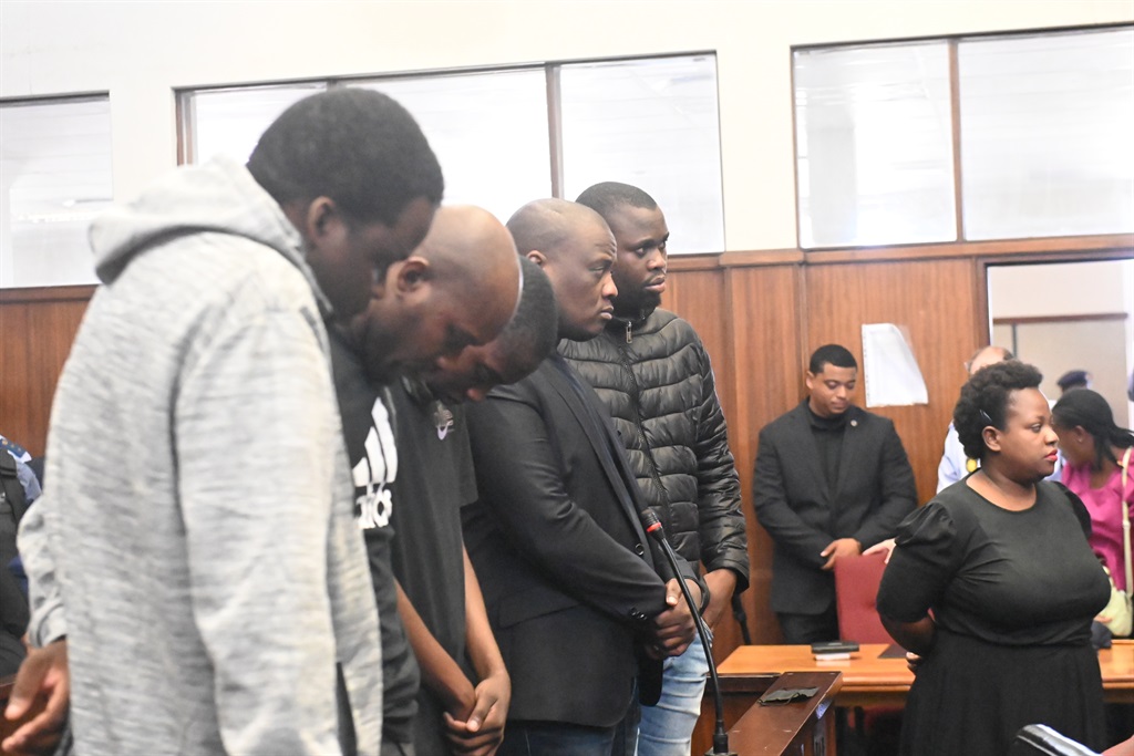 Five suspects accused of AKA and Tibz murder, Lindokuhle Mkhwanazi, Lindelani Ndimade, Siyanda Myeza, Mziwethemba Gwabeni and Lindokuhle Ndimande will appear in the Durban Magistrates Court. Photo by Jabulani Langa