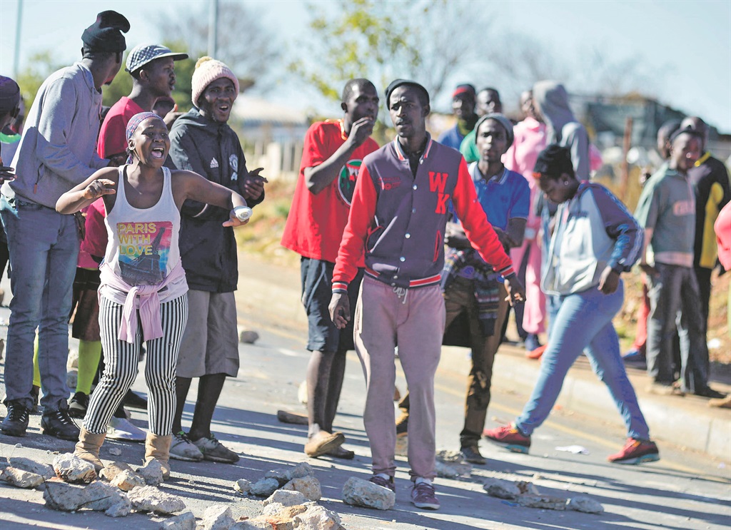 Emndeni residents in Soweto vented their anger at their councillor.              Photo by Lucky Morajane