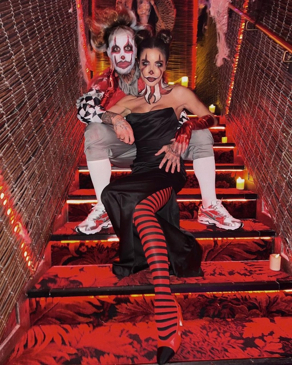 Sergio Ramos and his wife Pilar Rubio in scary clo