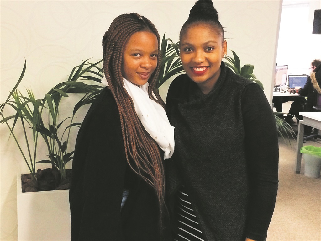 Employed Teboho Kabai (left), learnership graduate, and Victoria Jacobs, partnership manager at development Afrika Tikkun. Picture: Supplied