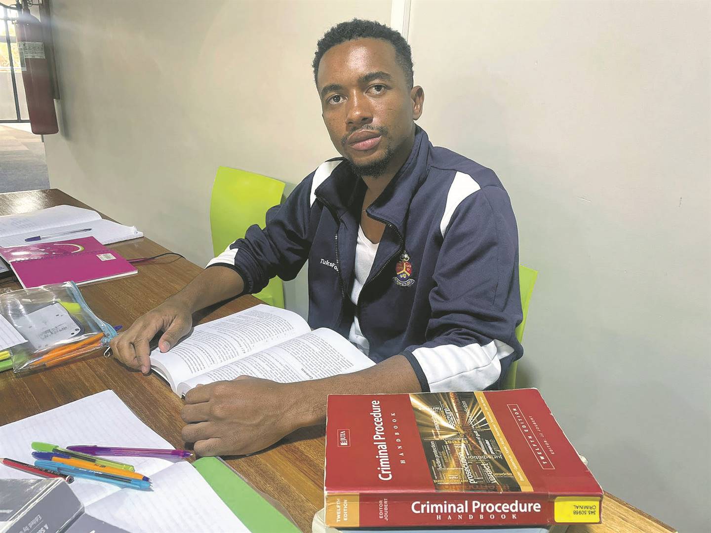 Moses Modisane says he is doing his first year studies in law at the University of Pretoria, and aims to be an advocate that defends those who find themselves on the wrong side of the law.Photo by Kgalalelo Tlhoaele