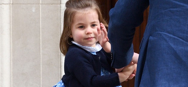 Princess Charlotte waving. (Photo: Getty Images)