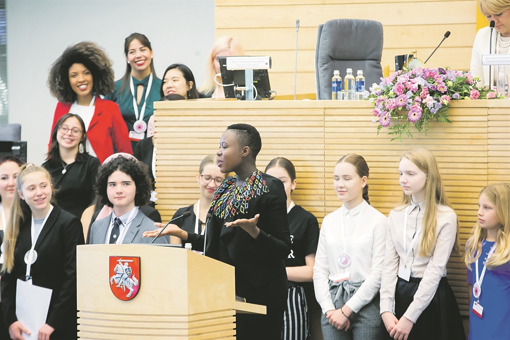 Lungelwa Goje takes centre stage and speaks to future world leaders.