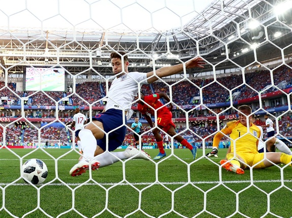 20' This is how close Belgium came to taking the lead earlier in the first half.<br />