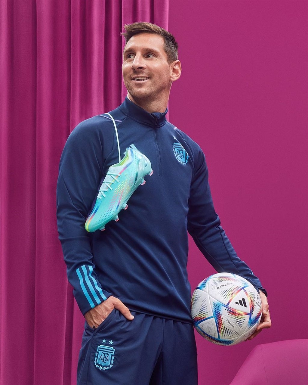 Lionel Messi with the Speedportal X boots and the 