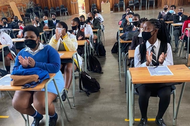 "The group of 60 Eastern Cape learners recorded 100% pass rates in both maths and physical science." Photo: Supplied/Datatec Education and Technology Foundation