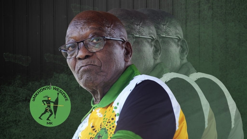 Former president and uMkhonto weSizwe Party leader Jacob Zuma. (Graphic by Sharlene Rood)