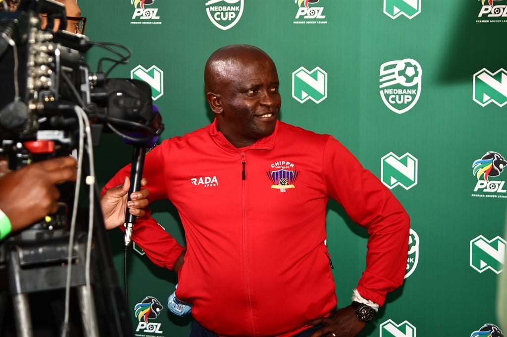 GQEBERHA, SOUTH AFRICA - MAY 04: Chippa United co-coach Kwanele Kopo during the Nedbank Cup semi-final match between Chippa United and Orlando Pirates at Nelson Mandela Bay Stadium on May 04, 2024 in Gqeberha, South Africa. (Photo by Richard Huggard/Gallo Images)