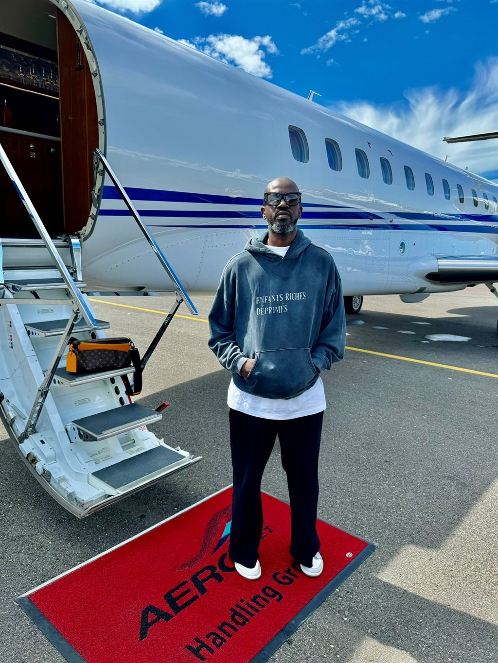 Black Coffee was involved in a flight accident on Wednesday, 10 January. Photo from X