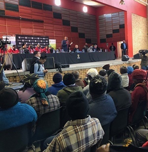Community members from Middelburg, Mpumalanga, on the last day of Constitutional Review Committee's public hearings in the province. (Photo: Andrea Küsel)