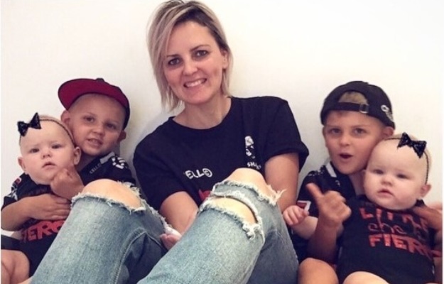 Madelein Geldenhuys with her four kids. Photo. (Instagram/madelein_geldenhuys)