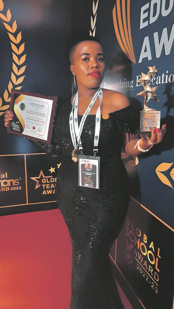 Xoli Sibisi came out tops at the Global Teachers Awards ceremony in India on 6 November.