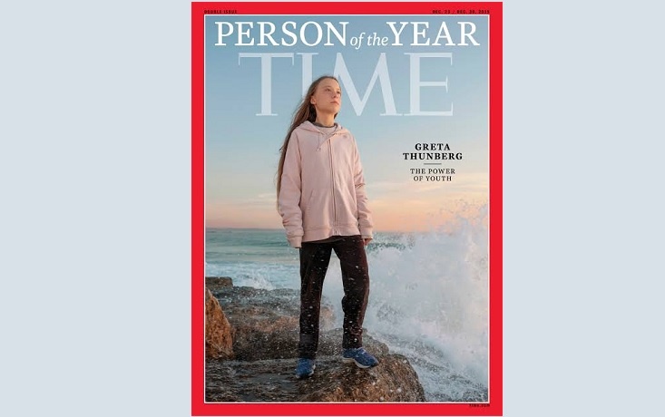 "A very happy young girl looking forward to a bright and wonderful future." (Photo: Time magazine cover -December 2019 issue) 