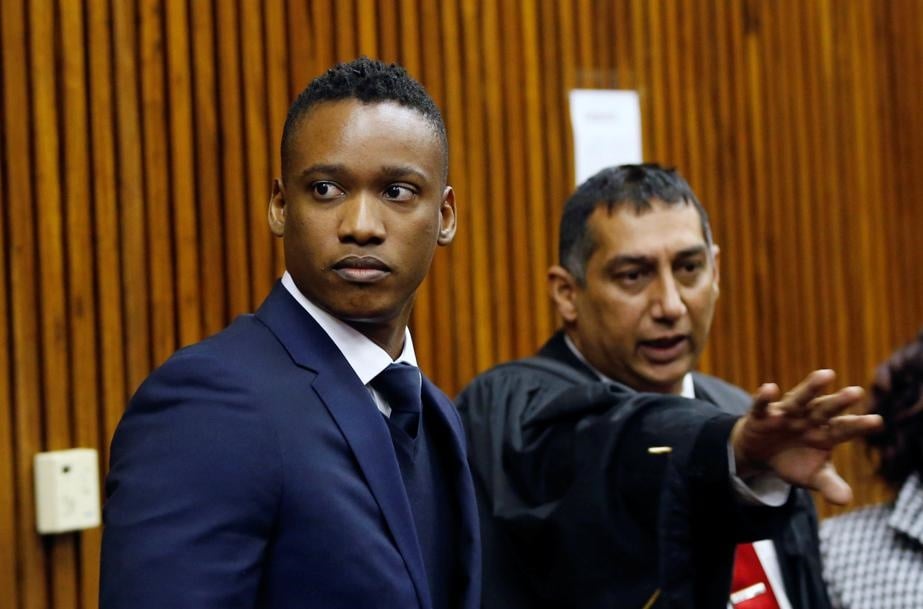 Duduzane Zuma, son of former South African president Jacob Zuma, attends the Randburg Magistrate Court on homicide charges related to a fatal car crash in 2014, in Randburg, near Johannesburg, South Africa July 12, 2018. REUTERS/Siphiwe Sibeko 

