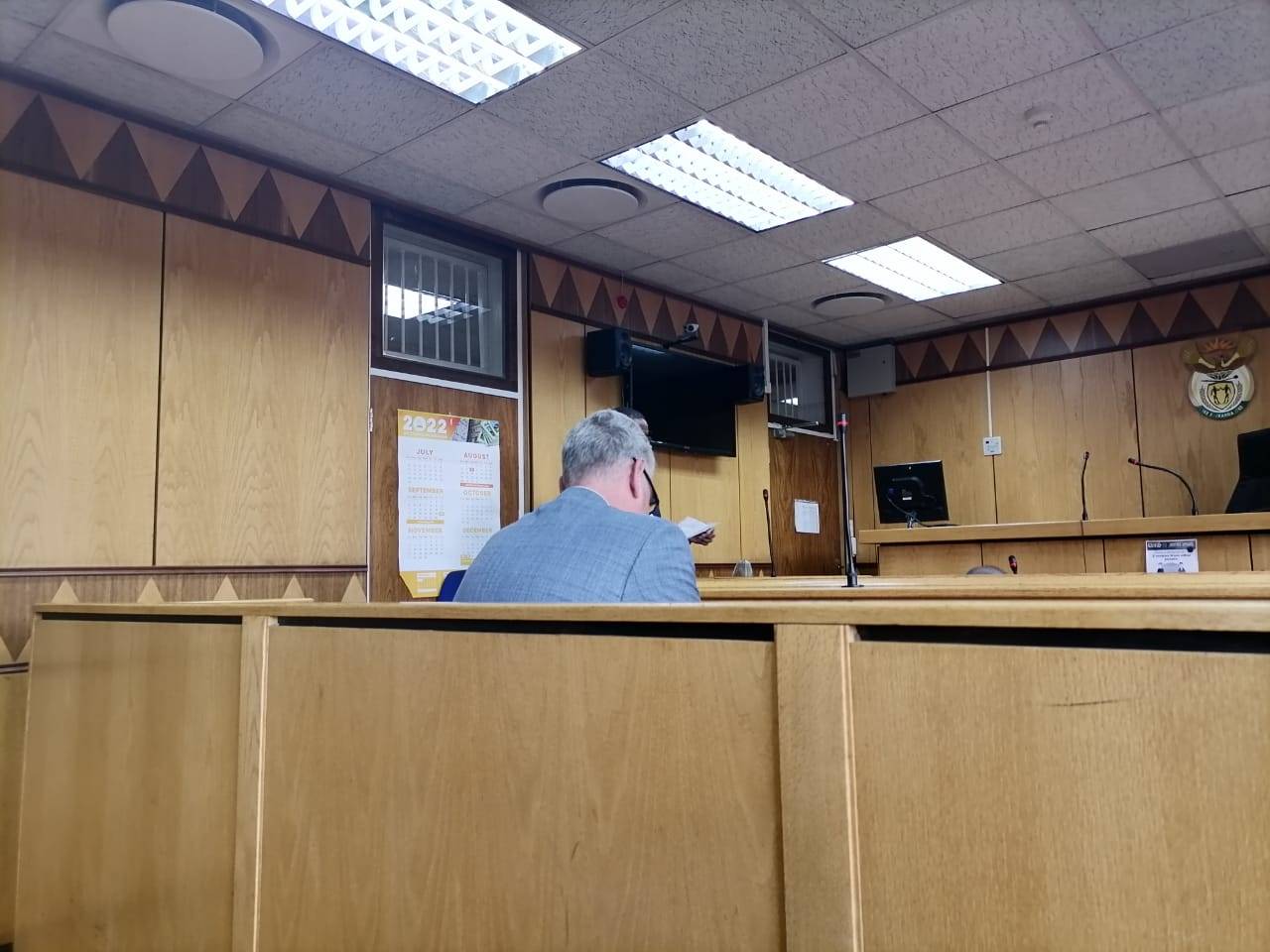 Die man Donderdag in die beskuldigdebank in die streekhof in Bloemfontein.  Foto: Verskaf
