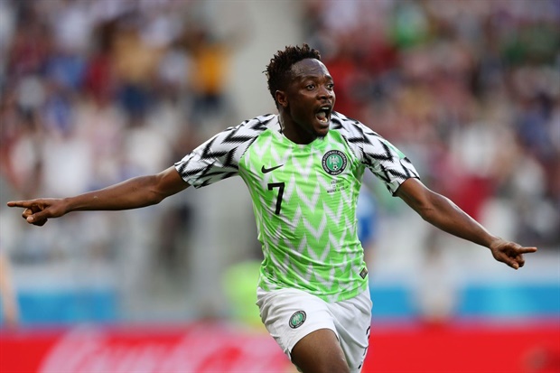 85' Nigeria make a second change as Musa is replaced by Onyekuru.<br />