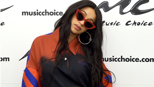 Cardi B making an appearance at Music Choice in New York.