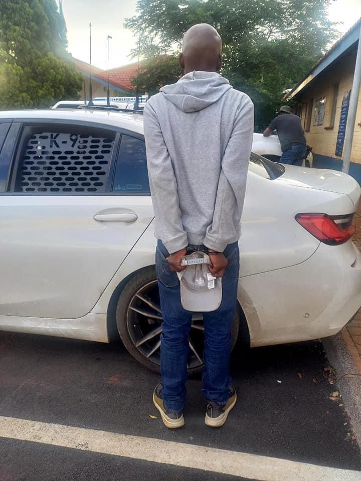 34-year-old male suspect has been arrested for possession of a hijacked motor vehicle and an unlicensed firearm in Emndeni, Soweto. Photo supplied