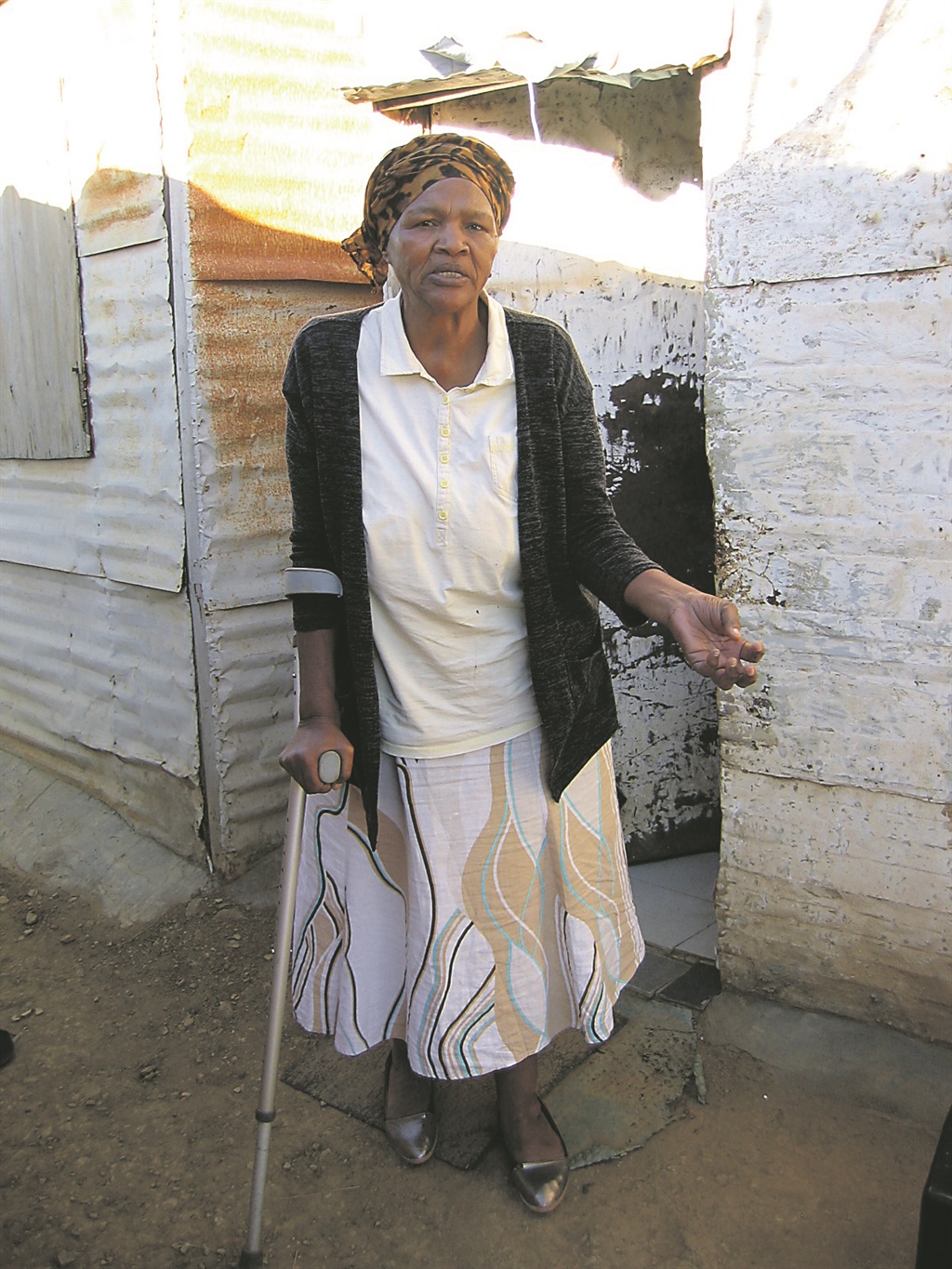 Cynthia Chivambo is struggling to put food on the table for herself and her granddaughter.  Photo by Aaron Dube