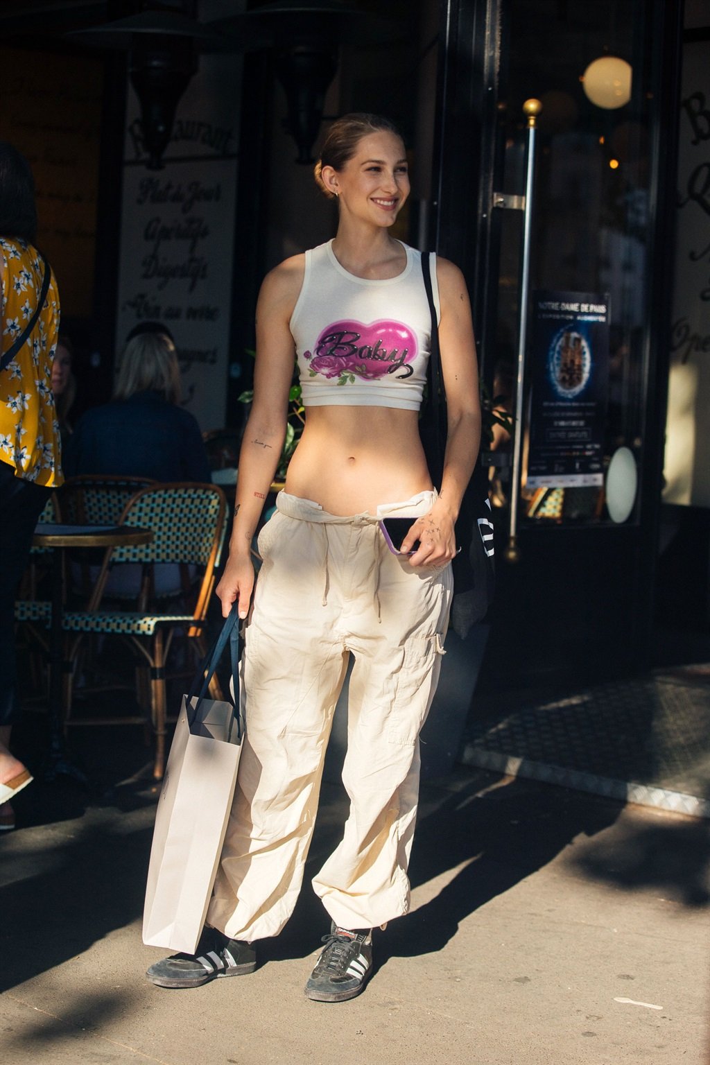 PARIS, FRANCE - JULY 03:  Model Jade Huber wears a