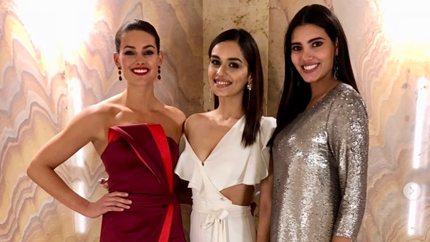 Miss World 2014 and former Miss SA Rolene Strauss, Miss World 2017 Manushi Chhillar and Miss World 2016 Stephanie Del Valle