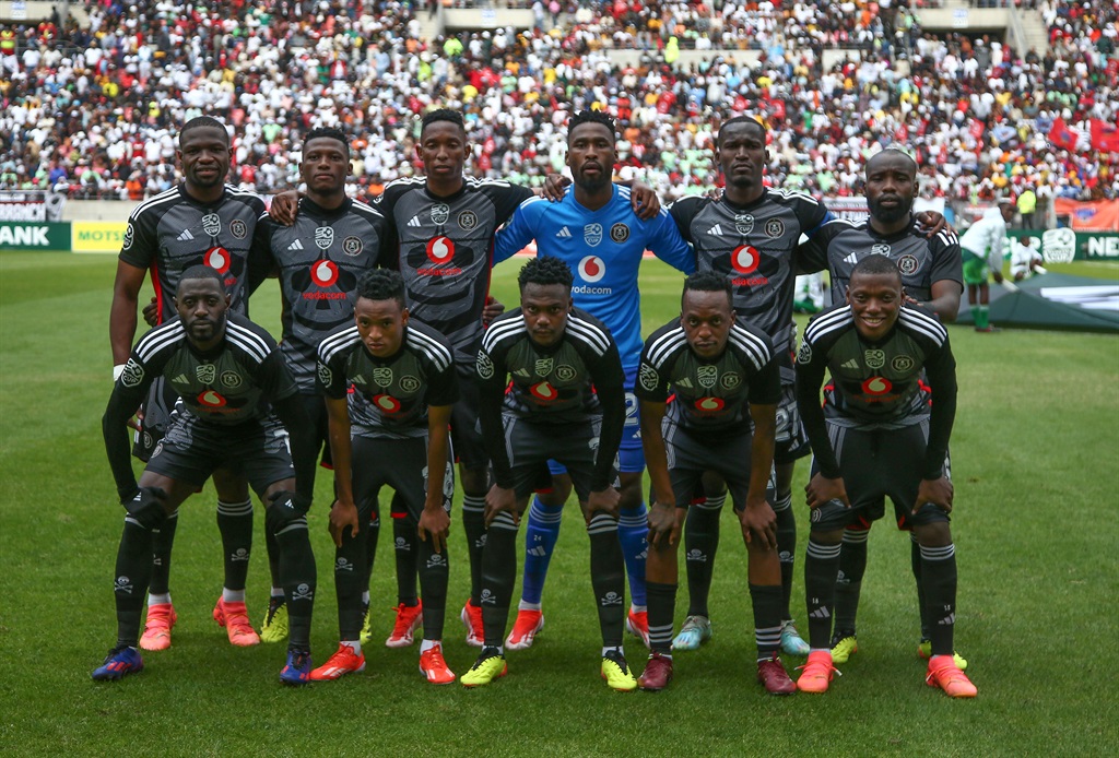 GQEBERHA, SOUTH AFRICA - MAY 04: Orlando Pirates during the Nedbank Cup semi final match between Chippa United and Orlando Pirates at Nelson Mandela Bay Stadium on May 04, 2024 in Gqeberha, South Africa. (Photo by Richard Huggard/Gallo Images)