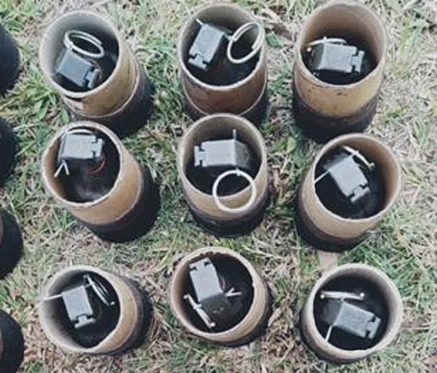 Fourteen MK2 grenades found from a suspect in Khuma, North West.