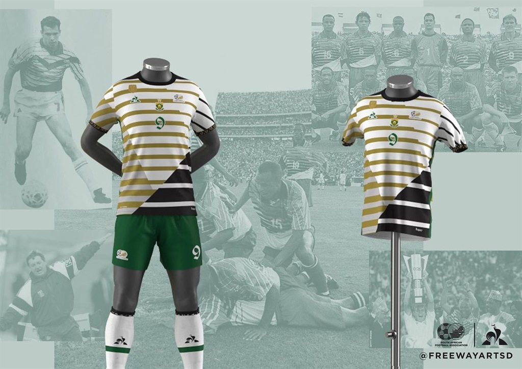 The winning concept for the Le Coq Sportif South African kit design competition.