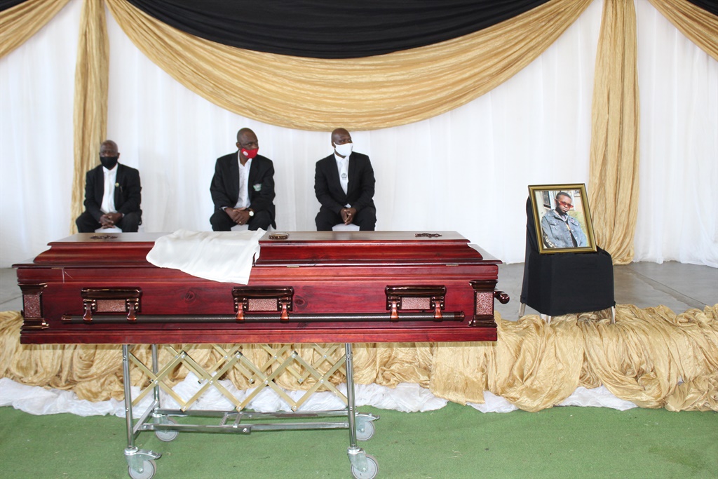 Mourners gathered at the Manzini community Hall to bid farewell to murdered Zinhle. Photo by Bulelwa Ginindza 