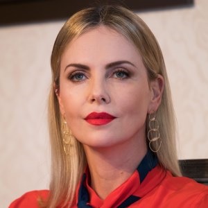 Charlize Theron spoke at the International AIDS Conference in Amsterdam. 