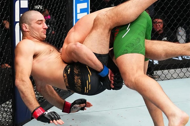 Dricus du Plessis takes down Sean Strickland in their UFC 297 bout (UFC / Instagram)