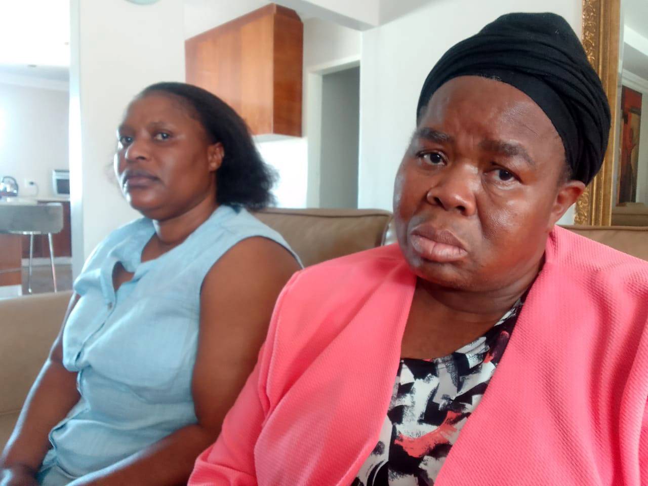Family friend Martha Kubyana (52) and DJ Sumbody's aunt Motlakaladi Moshidi (60) says they are still in great shock after the death of DJ Sumbody. Photos by Raymond Morare
