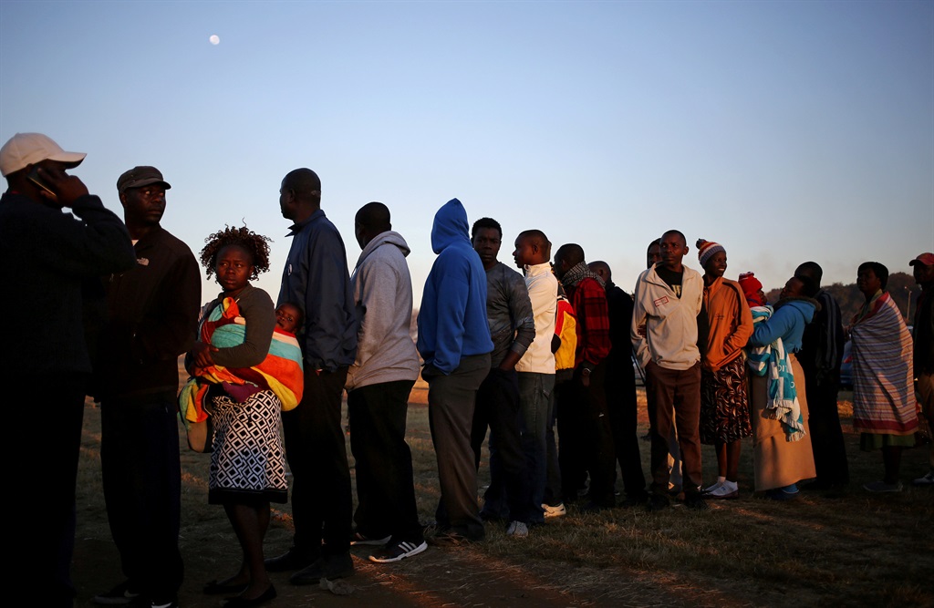 Voters queue to cast their ballots in the country's general elections in Harare, on Monday (July 30 2018). Picture: Siphiwe Sibeko/Reuters